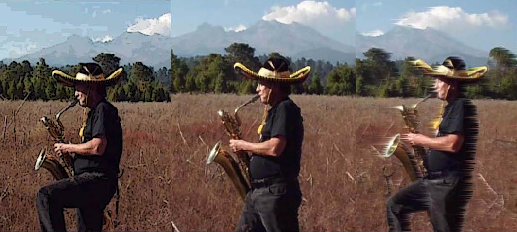 Matthias Otto plays the Saxophone for the sleeping White Woman Iztaccíhuatl, Puebla State, Mexico.
-- www.jazz-digestivo.org
